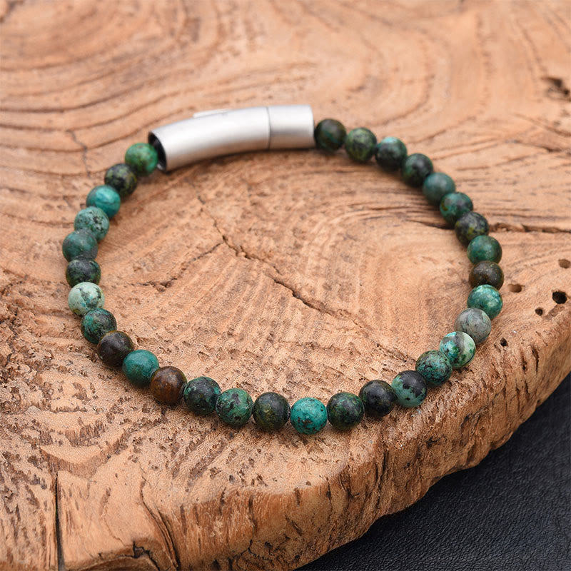 Nimara Ritual Turquoise Black Glitter Stone Tiger Eye Positive Bracelet
