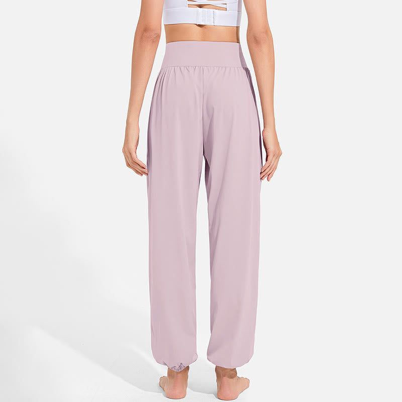 Nimara Ritual Plain Drawstring Elastic Waist Design Women's Harem Pants Sports Yoga Sweatpants With Pockets