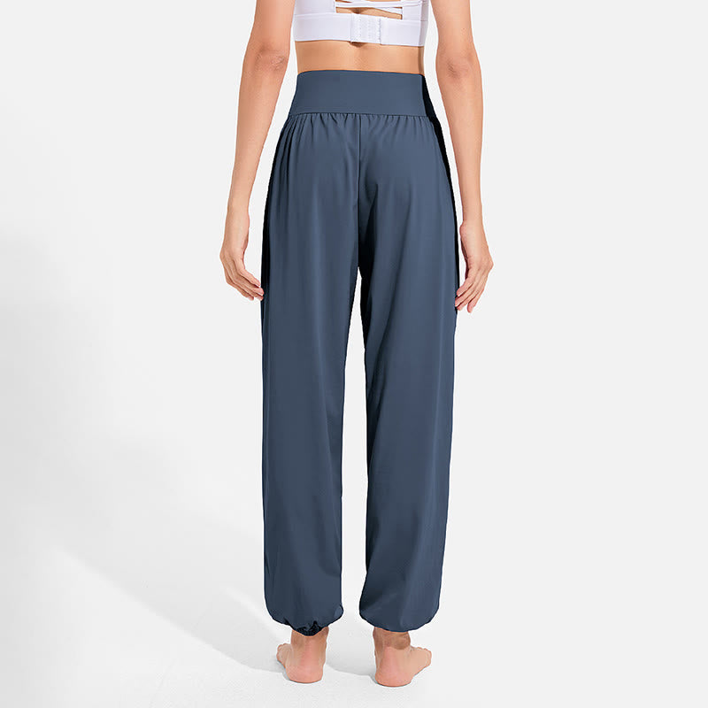 Nimara Ritual Plain Drawstring Elastic Waist Design Women's Harem Pants Sports Yoga Sweatpants With Pockets