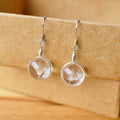 Nimara Ritual Dandelion White Liuli Glass Round Earrings