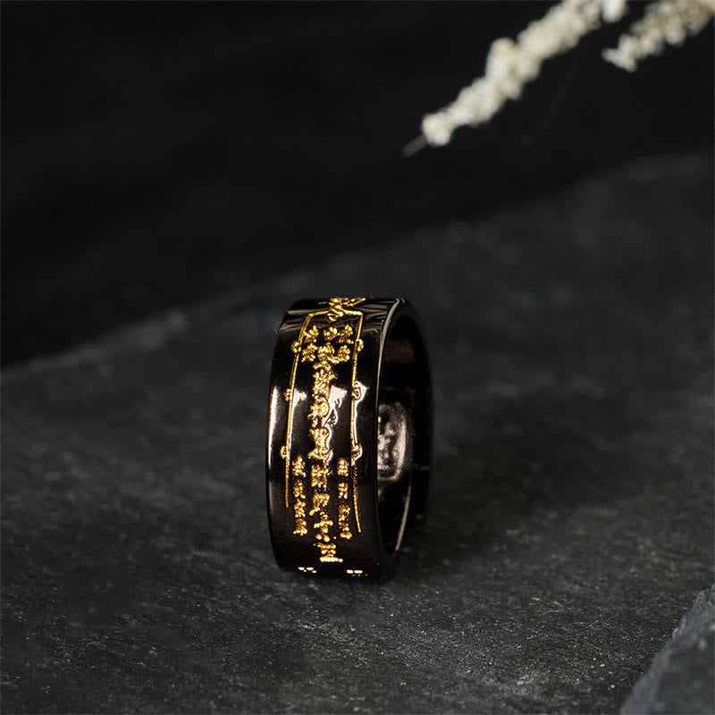 Nimara Ritual Copper Word Adjustable Balance Ring