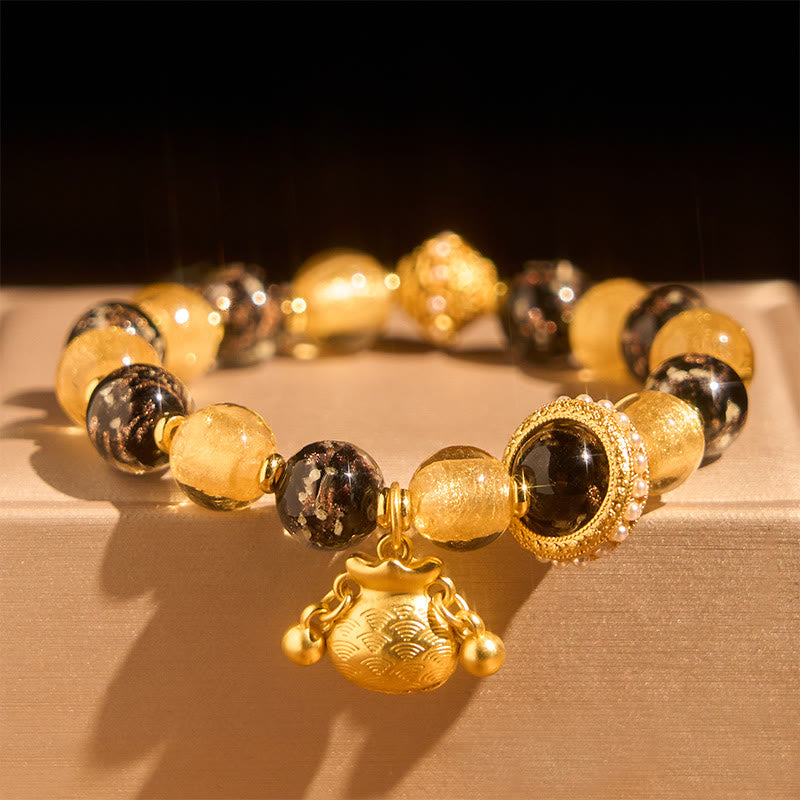 Nimara Ritual Fu Character Liuli Glass Blessings Bracelet
