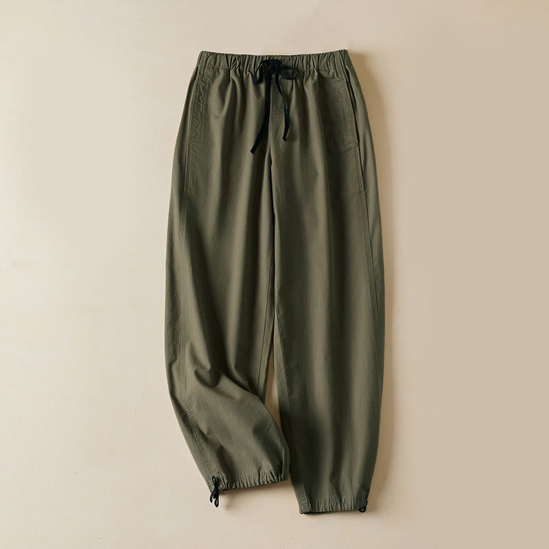 Nimara Ritual Fall Drawstring 7-8 Length Cotton Women's Cargo Pants With Pockets