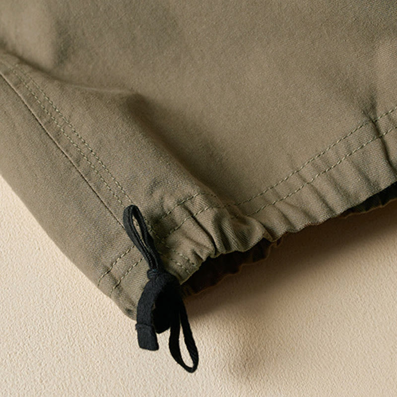 Nimara Ritual Fall Drawstring 7-8 Length Cotton Women's Cargo Pants With Pockets