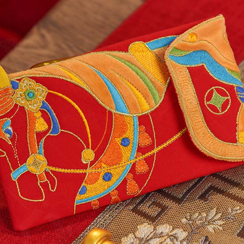 Nimara Ritual Embroidery Year Of The Horse 2026 New Year Tassel Chinese Red Envelope