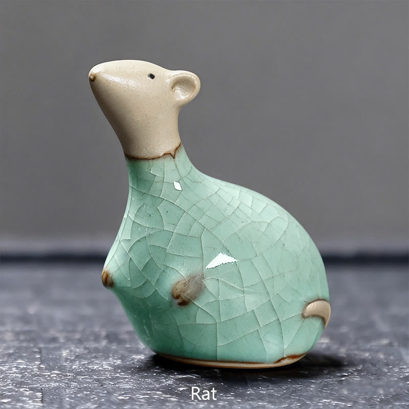 Nimara Ritual Chinese Zodiac Ceramic Tea Pet Home Decoration