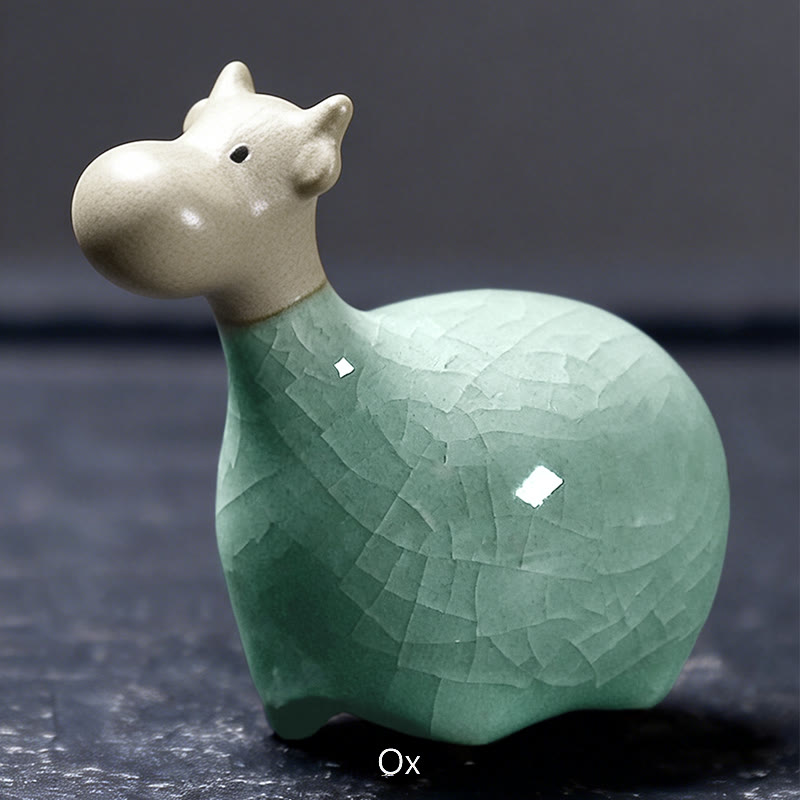 Nimara Ritual Chinese Zodiac Ceramic Tea Pet Home Decoration