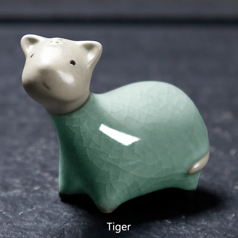 Nimara Ritual Chinese Zodiac Ceramic Tea Pet Home Decoration