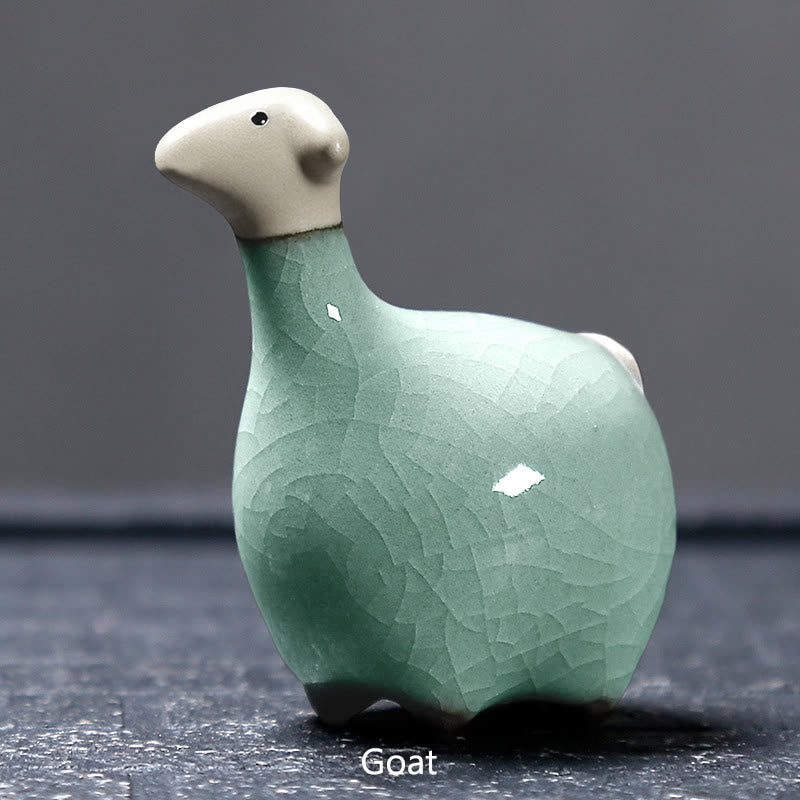 Nimara Ritual Chinese Zodiac Ceramic Tea Pet Home Decoration