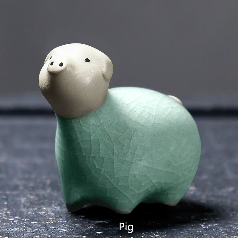 Nimara Ritual Chinese Zodiac Ceramic Tea Pet Home Decoration