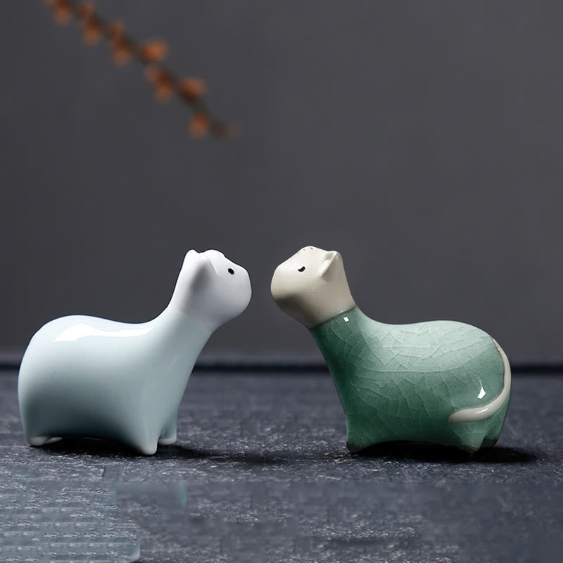 Nimara Ritual Chinese Zodiac Ceramic Tea Pet Home Decoration