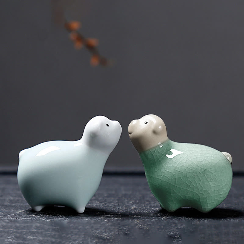 Nimara Ritual Chinese Zodiac Ceramic Tea Pet Home Decoration