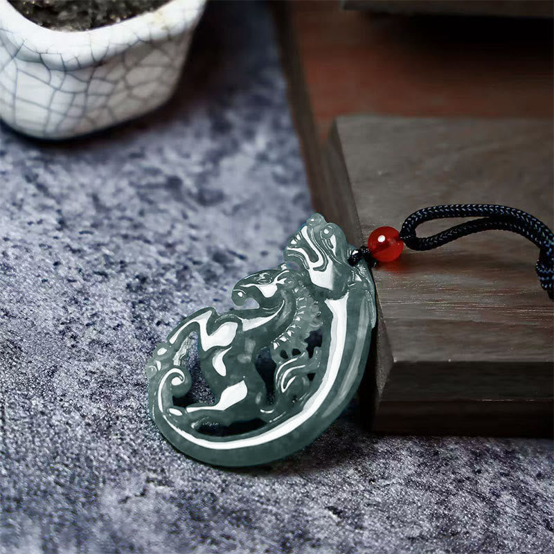 Nimara Ritual Year Of The Horse Dragon Jade Luck Necklace Pendants