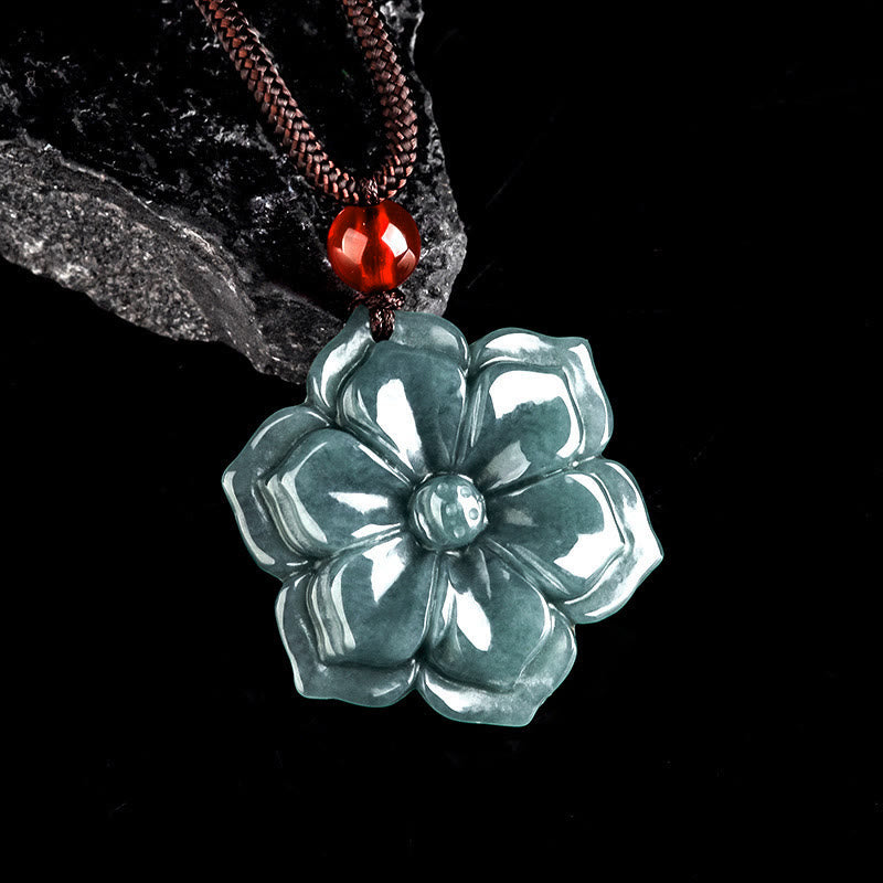 Nimara Ritual Peach Blossom Jade Prosperity Necklace Pendants