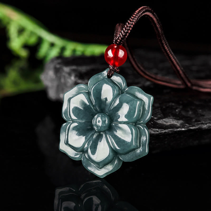 Nimara Ritual Peach Blossom Jade Prosperity Necklace Pendants