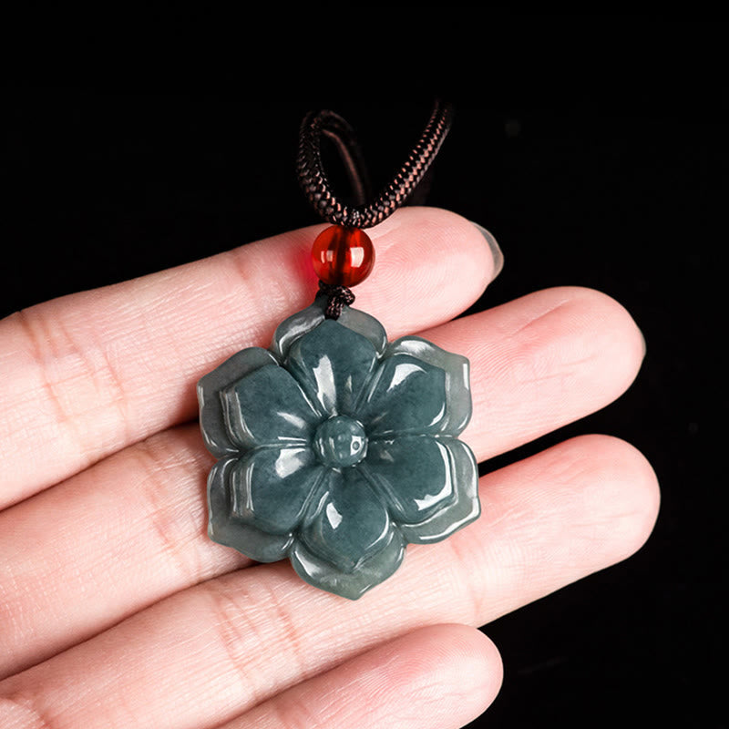 Nimara Ritual Peach Blossom Jade Prosperity Necklace Pendants