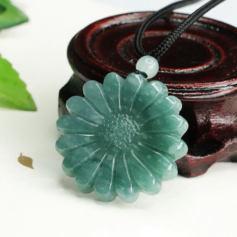 Nimara Ritual Sunflower Jade Abundance Necklace Pendants