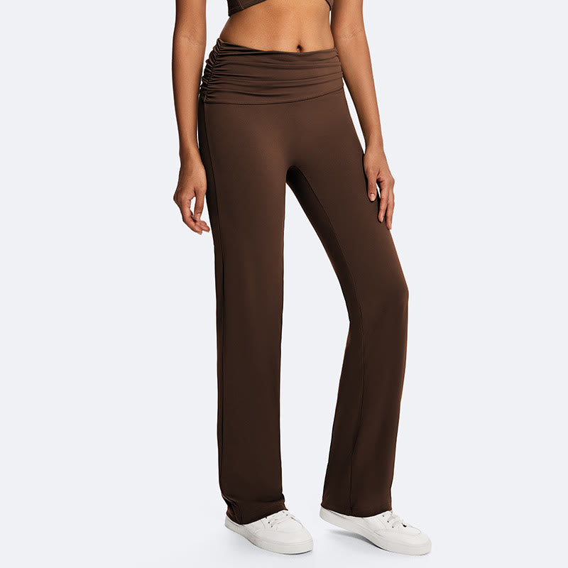 Nimara Ritual Solid Crop Halter Backless Sleeveless Top Straight Leg Pants For Sports Fitness Yoga