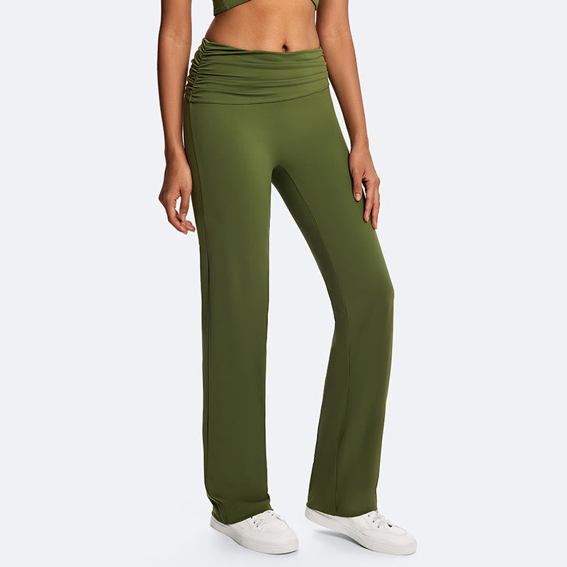 Nimara Ritual Solid Crop Halter Backless Sleeveless Top Straight Leg Pants For Sports Fitness Yoga