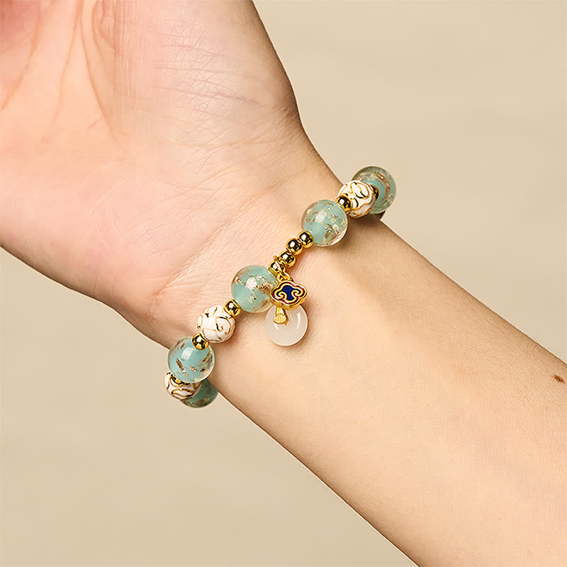 Nimara Ritual Blue Liuli Glass Blessings Bracelet