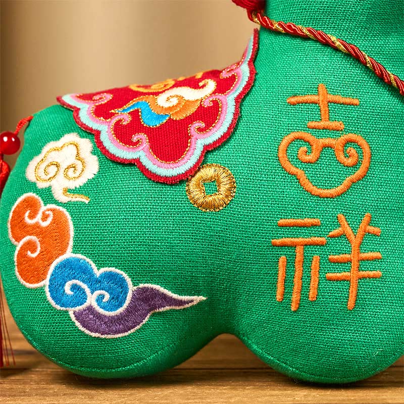 Nimara Ritual Year of the Horse Copper Red String Fu Character Embroidery Prosperity Home Decoration