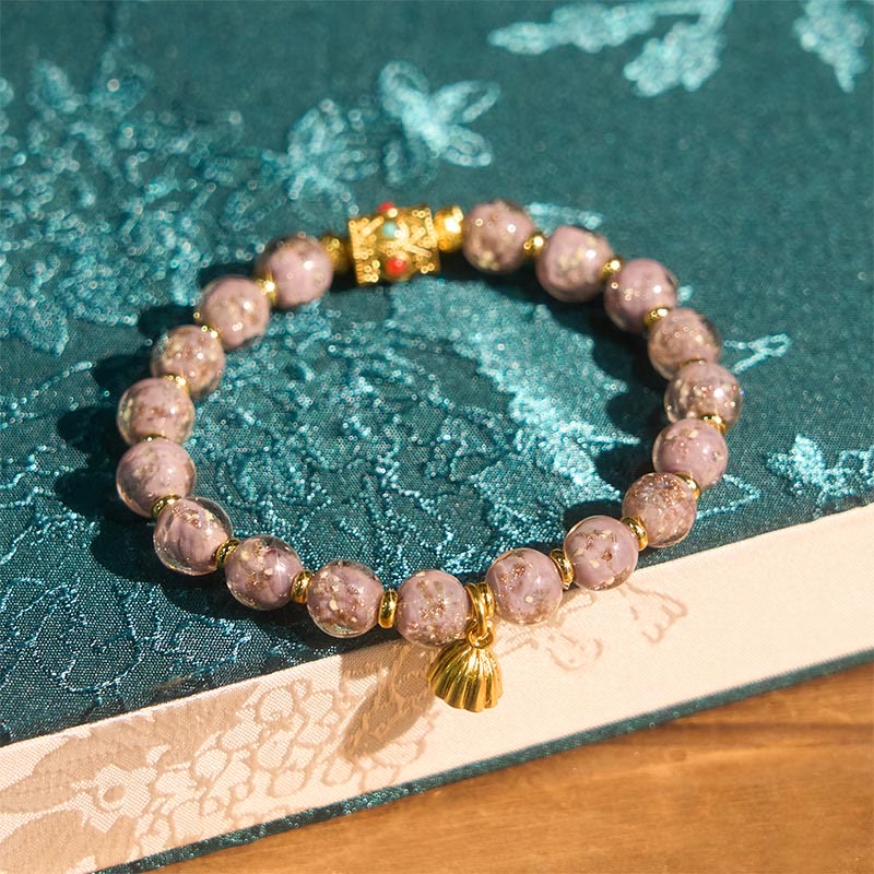 Nimara Ritual Purple Liuli Glass Luck Bracelet
