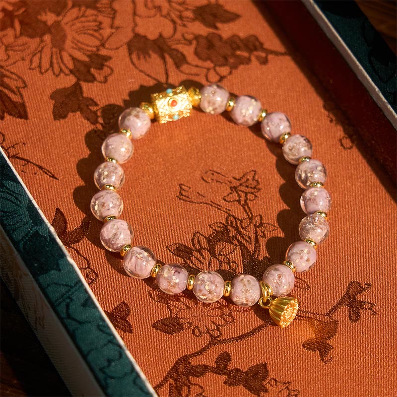 Nimara Ritual Purple Liuli Glass Luck Bracelet
