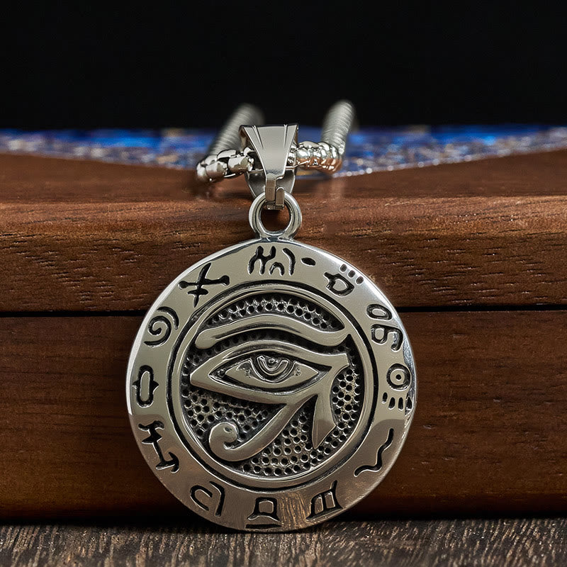 Protection and Courage Titanium Steel Evil Eye Necklace Pendants