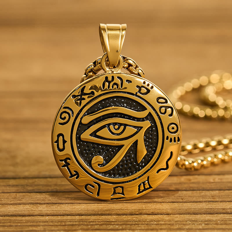 Protection and Courage Titanium Steel Evil Eye Necklace Pendants