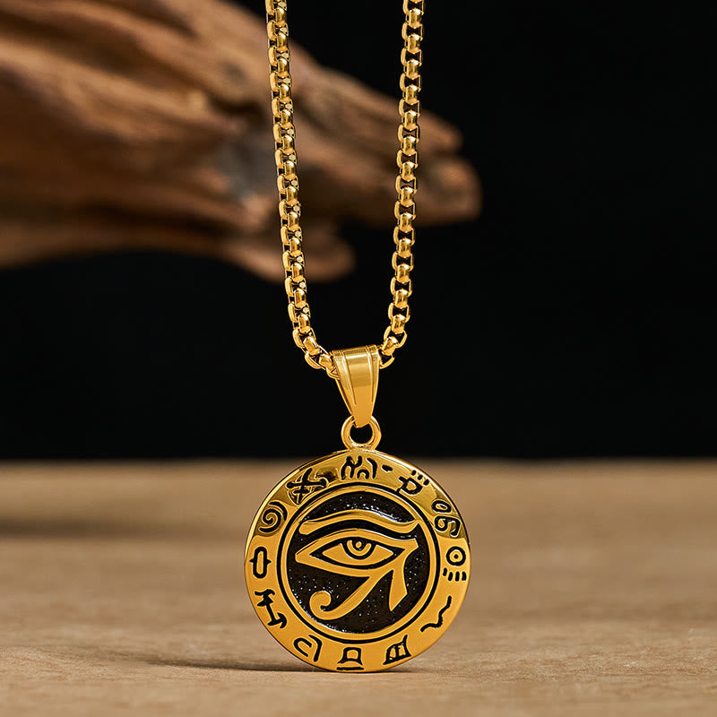 Protection and Courage Titanium Steel Evil Eye Necklace Pendants