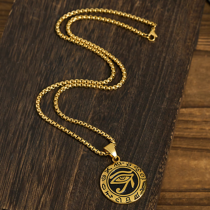 Protection and Courage Titanium Steel Evil Eye Necklace Pendants