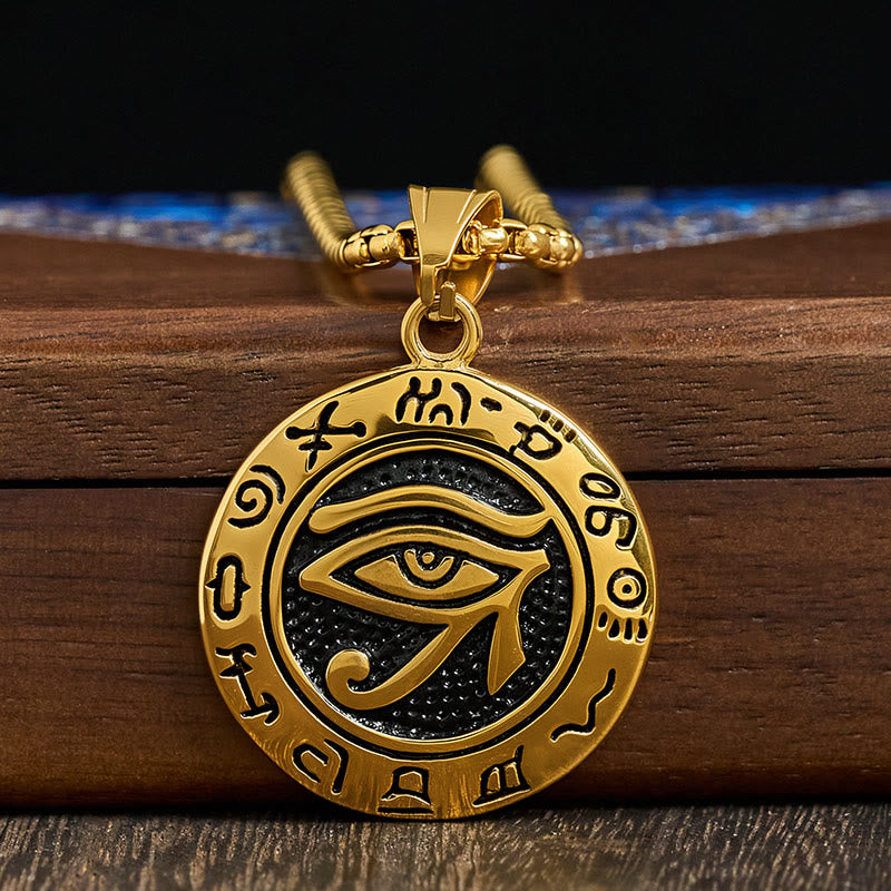 Protection and Courage Titanium Steel Evil Eye Necklace Pendants