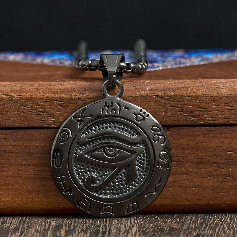 Protection and Courage Titanium Steel Evil Eye Necklace Pendants