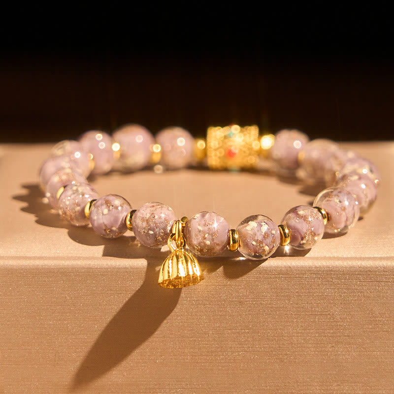 Nimara Ritual Purple Liuli Glass Luck Bracelet