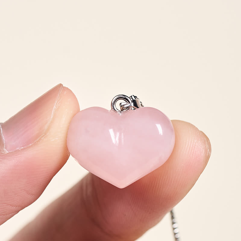 Nimara Ritual Heart Design Amethyst Topaz Pink Crystal Opal Tiger Eye White Crystal Red Jasper Amazonite Green Aventurine Black Obsidian Citrine Balance Necklace Pendant