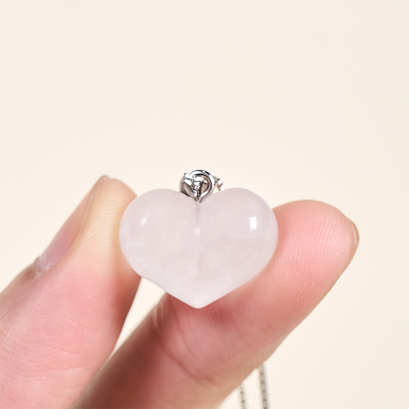 Nimara Ritual Heart Design Amethyst Topaz Pink Crystal Opal Tiger Eye White Crystal Red Jasper Amazonite Green Aventurine Black Obsidian Citrine Balance Necklace Pendant