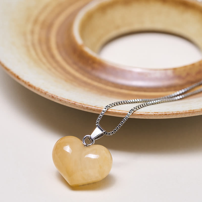 Nimara Ritual Heart Design Amethyst Topaz Pink Crystal Opal Tiger Eye White Crystal Red Jasper Amazonite Green Aventurine Black Obsidian Citrine Balance Necklace Pendant