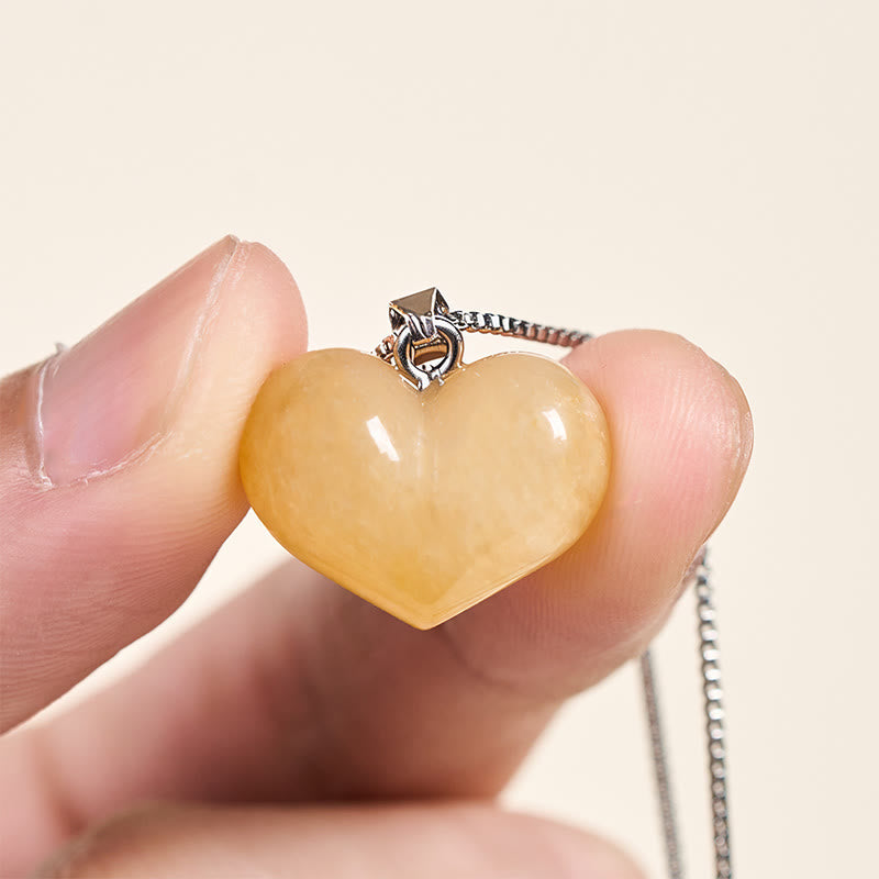 Nimara Ritual Heart Design Amethyst Topaz Pink Crystal Opal Tiger Eye White Crystal Red Jasper Amazonite Green Aventurine Black Obsidian Citrine Balance Necklace Pendant