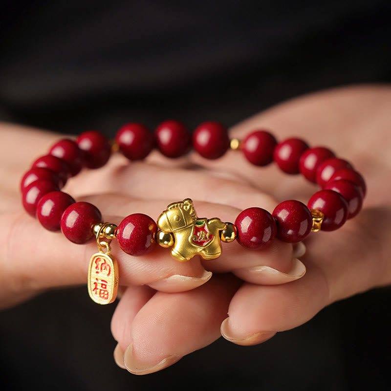 Nimara Ritual Year Of The Horse Cinnabar Blessing Bracelet