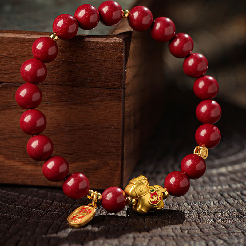 Nimara Ritual Year Of The Horse Cinnabar Blessing Bracelet