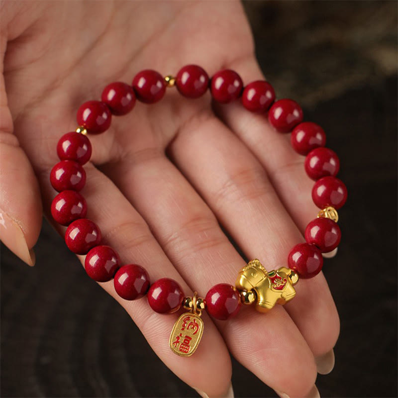 Nimara Ritual Year Of The Horse Cinnabar Blessing Bracelet
