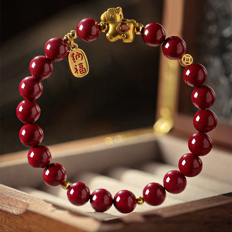 Nimara Ritual Year Of The Horse Cinnabar Blessing Bracelet