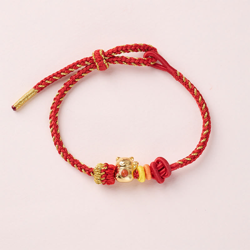 Nimara Ritual Cat Copper Red String Luck Bracelet