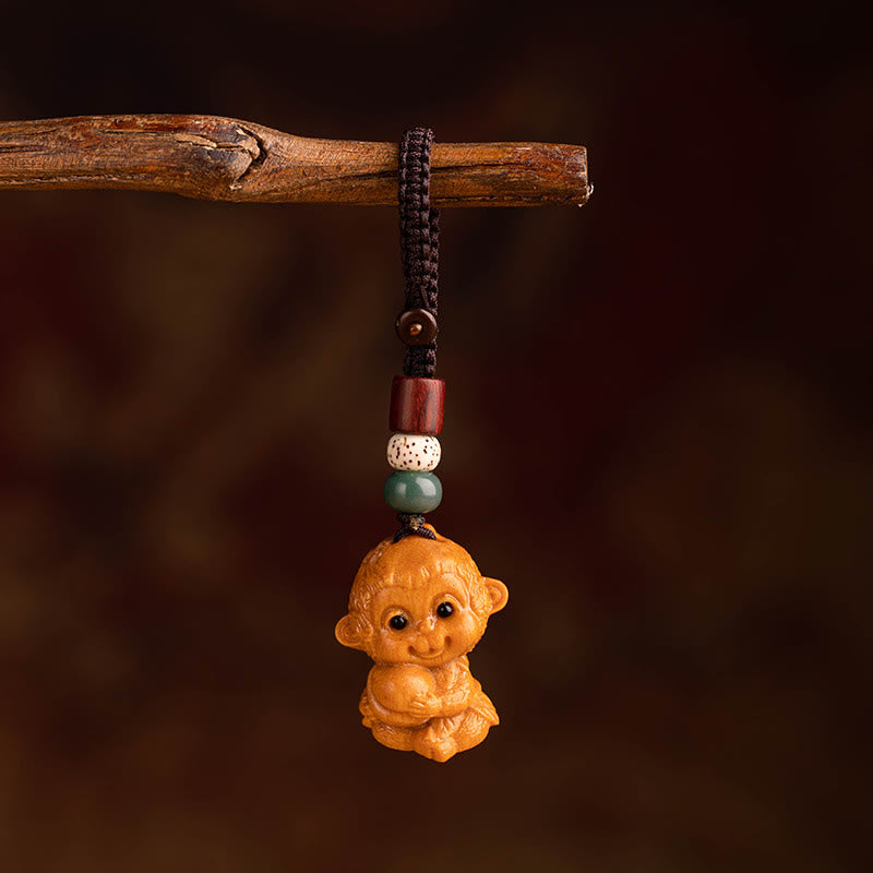Nimara Ritual Year Of The Horse Red Sandalwood Star Moon Bodhi Seed Blessing Key Chain