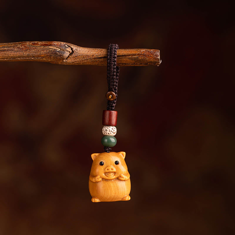 Nimara Ritual Year Of The Horse Red Sandalwood Star Moon Bodhi Seed Blessing Key Chain