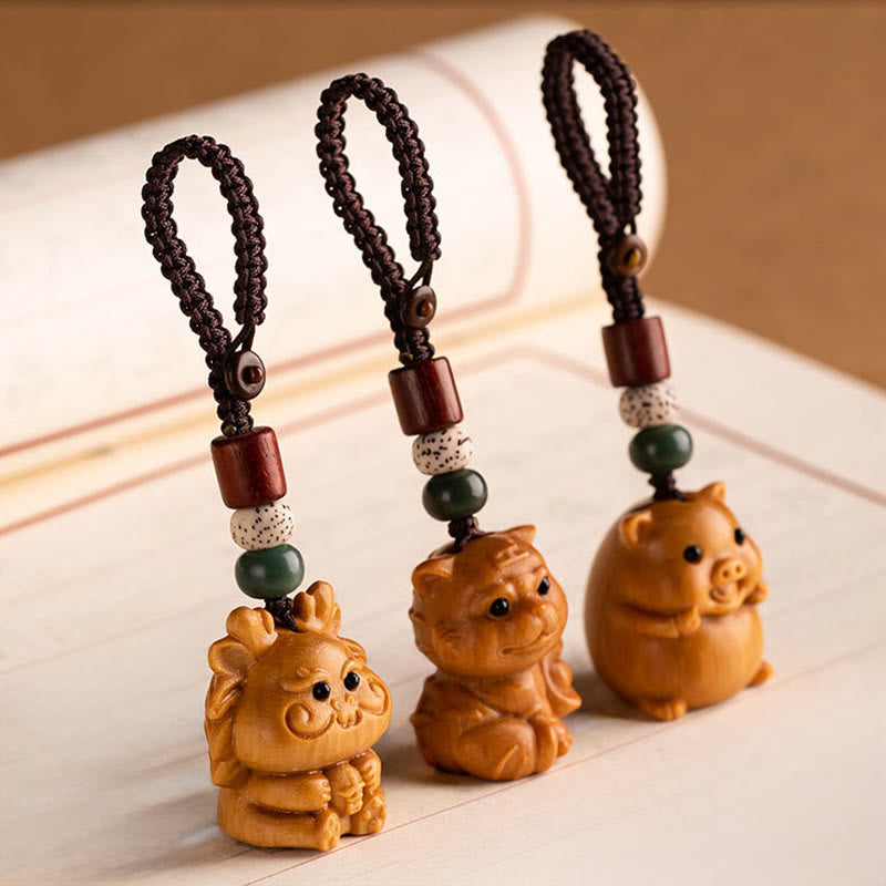 Nimara Ritual Year Of The Horse Red Sandalwood Star Moon Bodhi Seed Blessing Key Chain