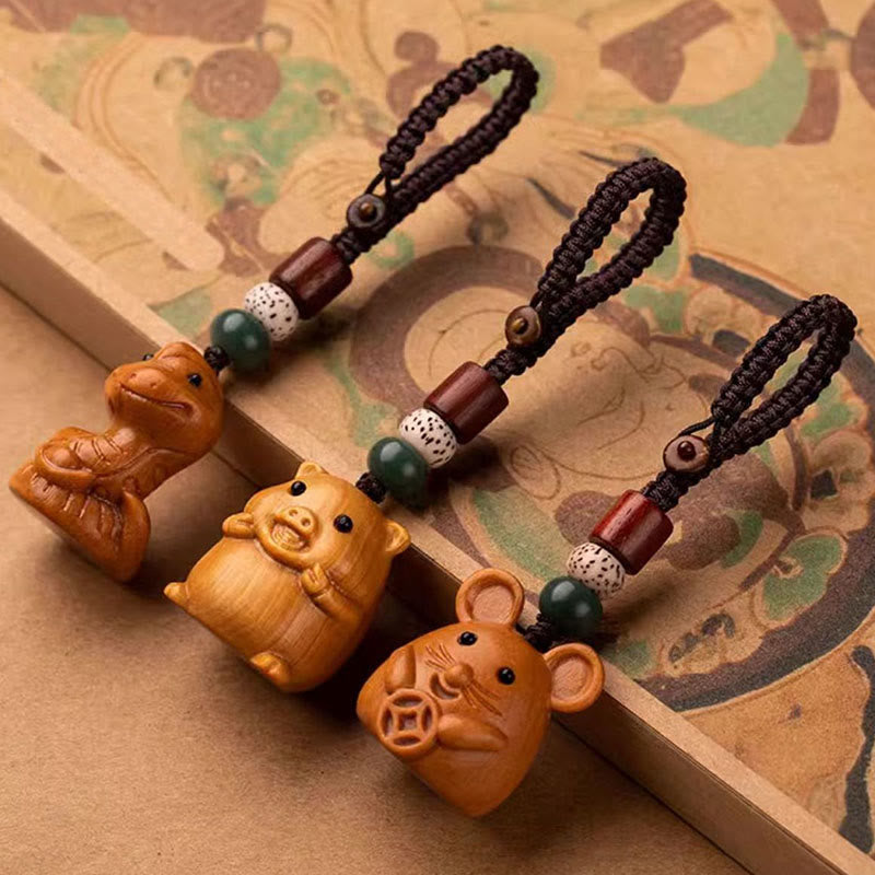 Nimara Ritual Year Of The Horse Red Sandalwood Star Moon Bodhi Seed Blessing Key Chain