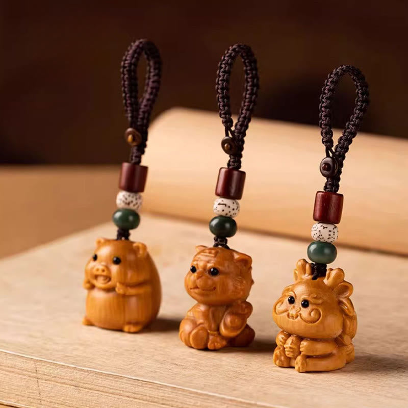 Nimara Ritual Year Of The Horse Red Sandalwood Star Moon Bodhi Seed Blessing Key Chain