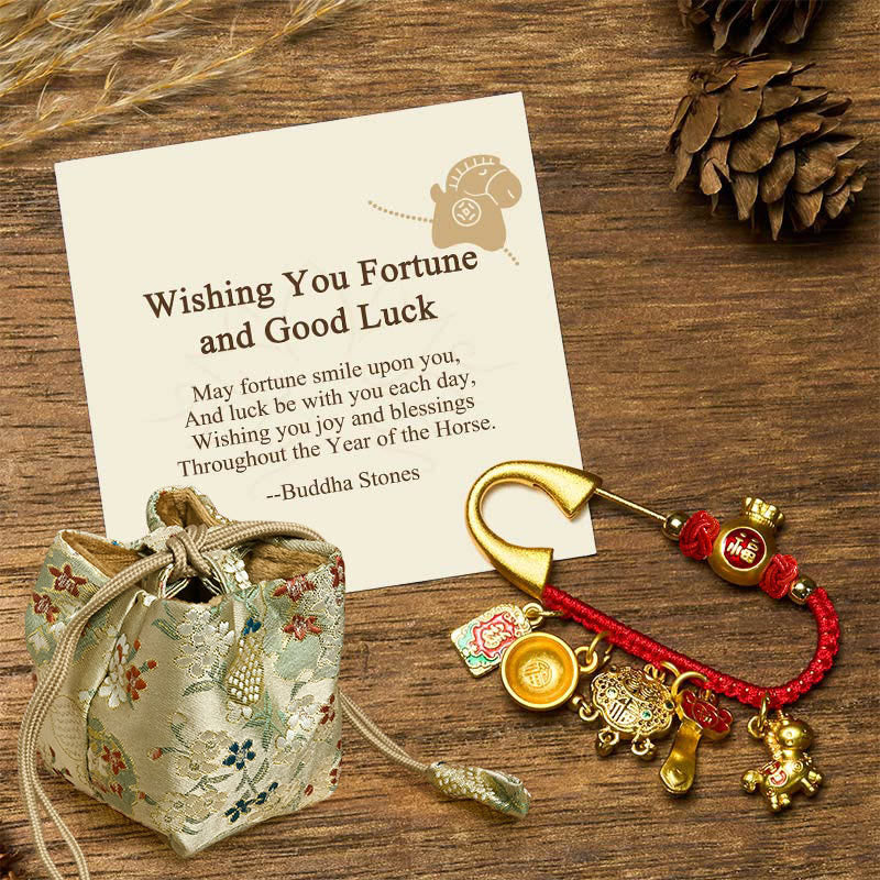 Nimara Ritual "Wishing You Fortune and Good Luck" Year of the Horse Brooch Includes Gift Message Card