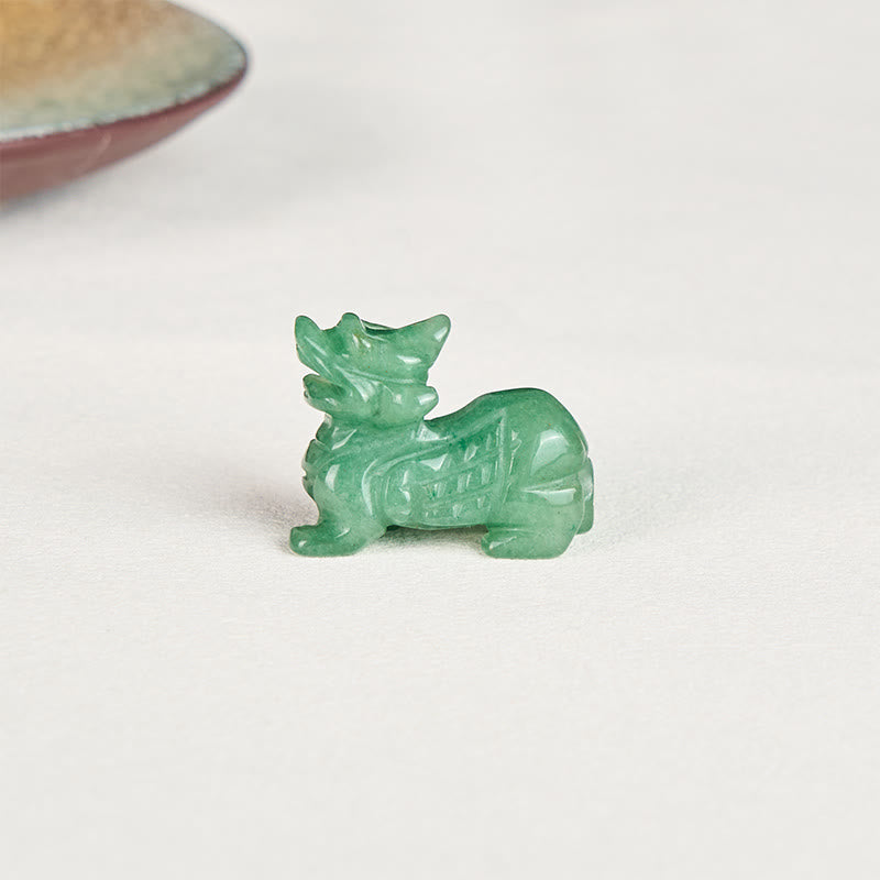 Nimara Ritual "Choose Wisely" Natural Small PiXiu Green Aventurine Luck Decoration Includes Gift Message Card